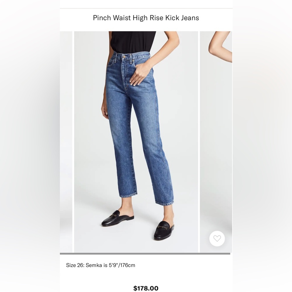 Agolde pinch waist high rise kick jeans in size 27